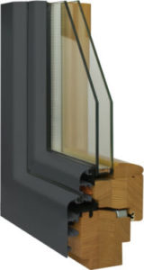 Detailansicht Holz-Alu-Fenster Soft-Profil