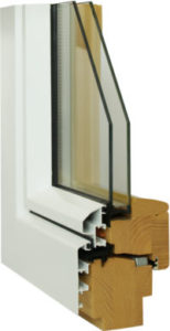 Energieeffizientes Holz-Alu-Fenster mit Profilierung