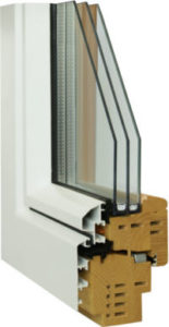 Profiliertes Holz-Alu-Fenster für moderne Architektur