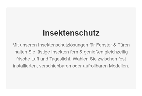 Insektenschutz für  Emmering